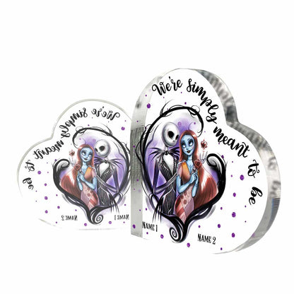 We're Simply Meant To Be - Personalized Couple Nightmare Custom Shaped Acrylic Plaque