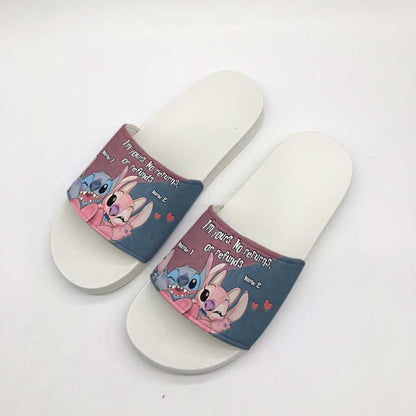 I'm Yours No Returns Or Refunds - Personalized Couple Ohana Slide Sandals