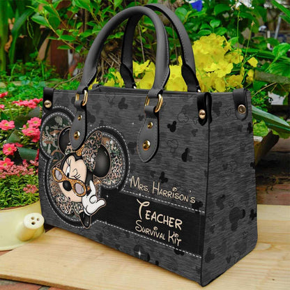 Teacher's Survival Kit - Personalized Leather Handbag