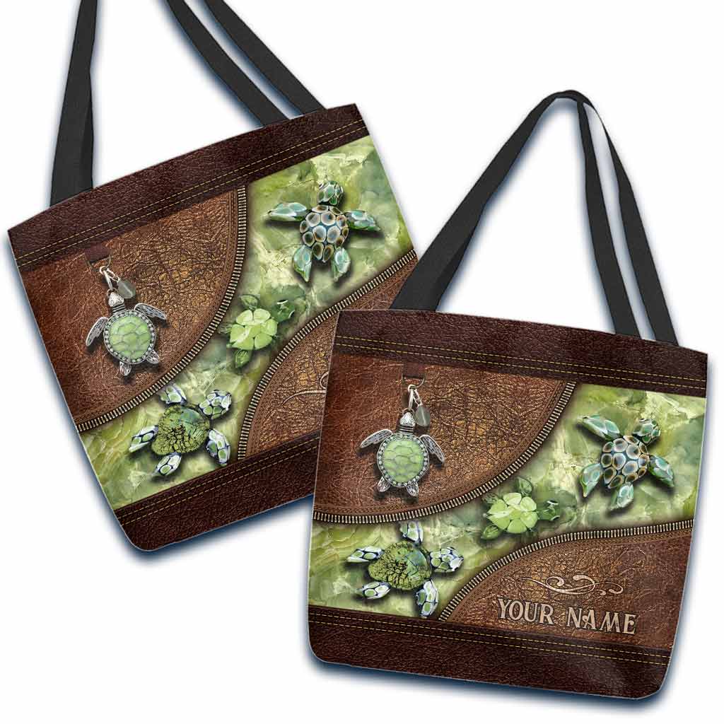 Salty Lil' Beach - Turtle Personalized Tote Bag