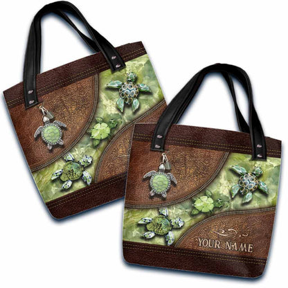 Salty Lil' Beach - Turtle Personalized Tote Bag