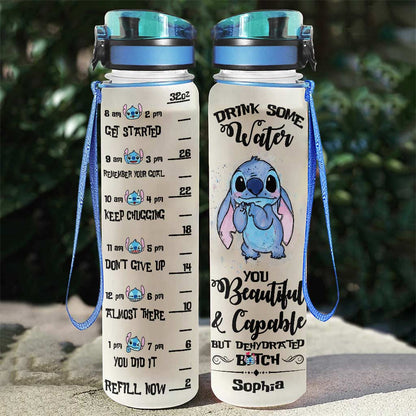 Drink Some Water - Personalized Ohana Water Tracker Bottle