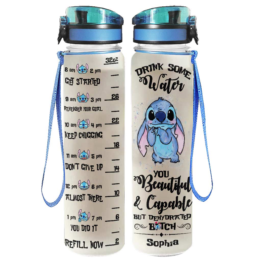 Drink Some Water - Personalized Ohana Water Tracker Bottle