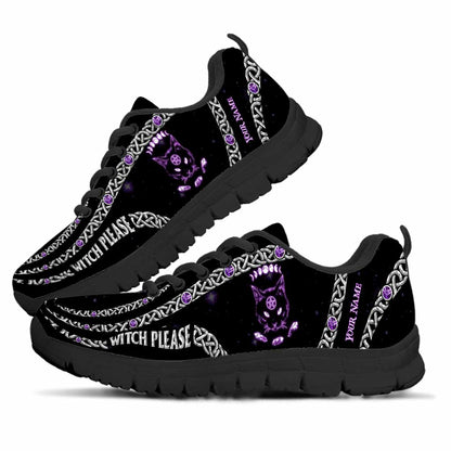 Witchy Vibes Black Cats - Personalized Halloween Witch Sneakers