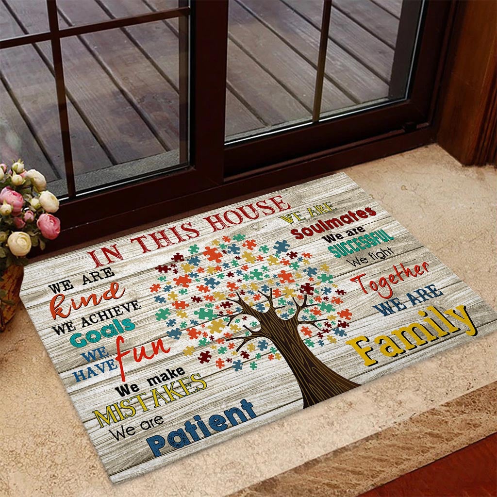 In This House - Autism Awareness Doormat