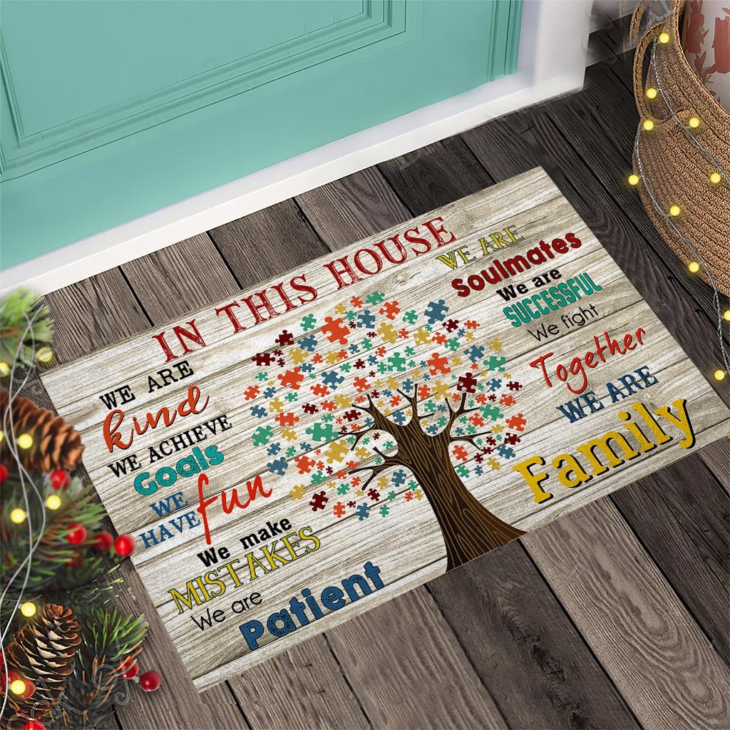 In This House - Autism Awareness Doormat