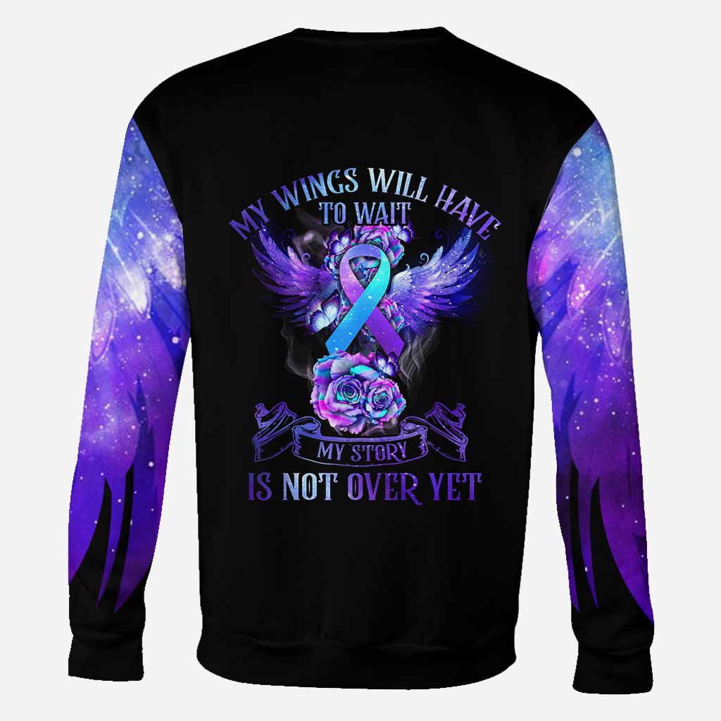 My Wings Will Have To Wait - Personalized Suicide Prevention All Over T-shirt and Hoodie