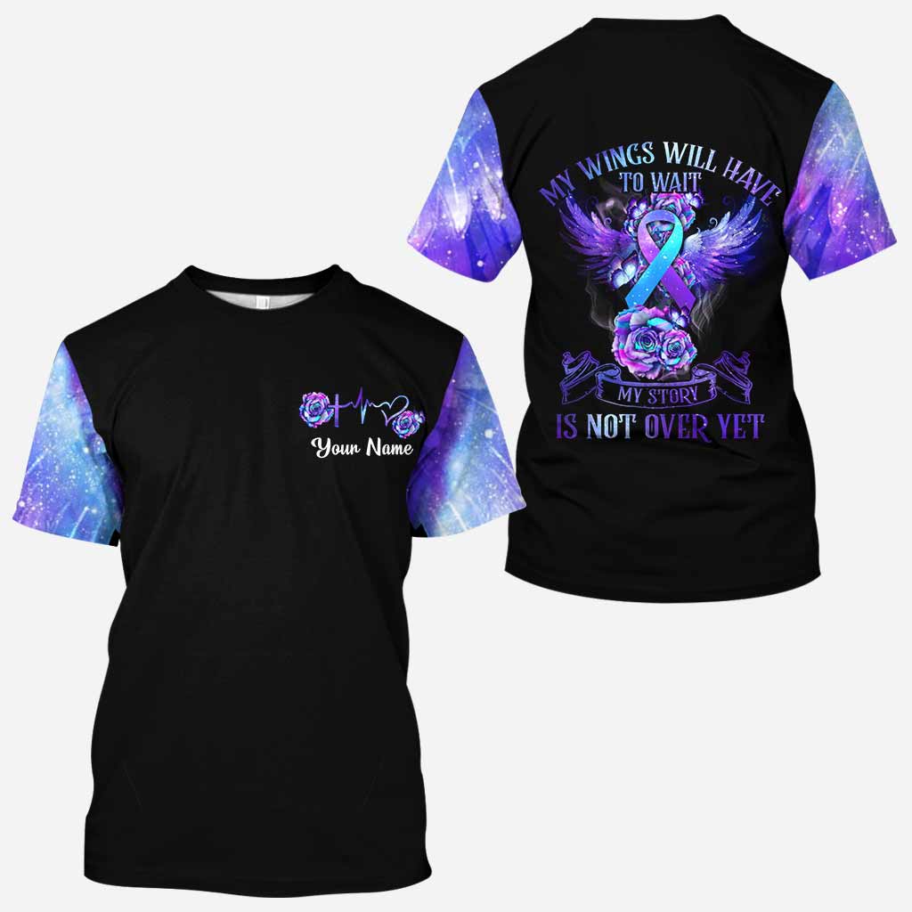 My Wings Will Have To Wait - Personalized Suicide Prevention All Over T-shirt and Hoodie