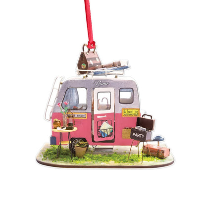 Happy Camper - Personalized Christmas Camping Transparent Ornament