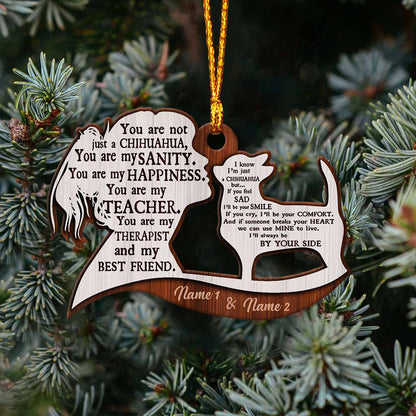 I Know I'm Just A Chihuahua - Personalized Christmas Chihuahua Ornament (Printed On Both Sides)