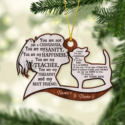 I Know I'm Just A Chihuahua - Personalized Christmas Chihuahua Ornament (Printed On Both Sides)