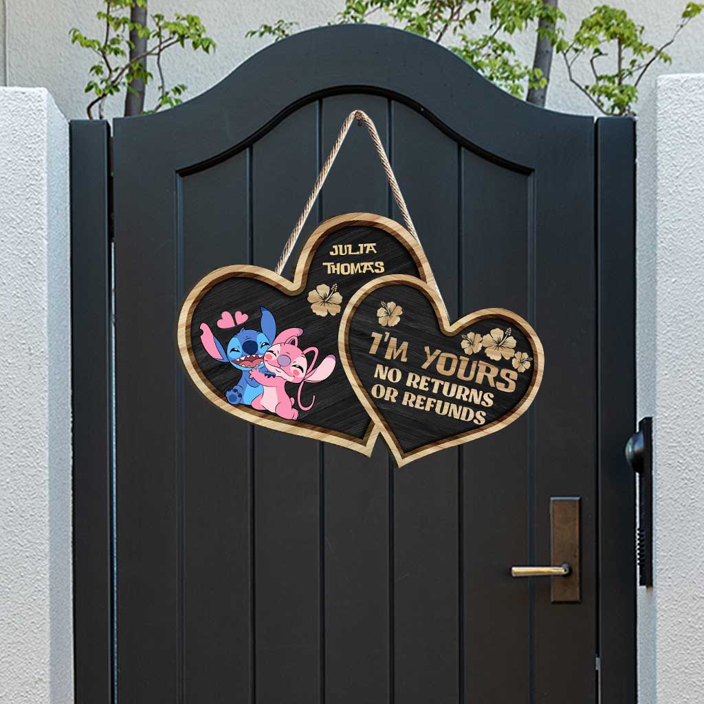 I'm Yours No Return Or Refund - Personalized Ohana Wood Sign