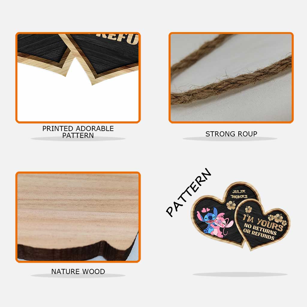 I'm Yours No Return Or Refund - Personalized Ohana Wood Sign