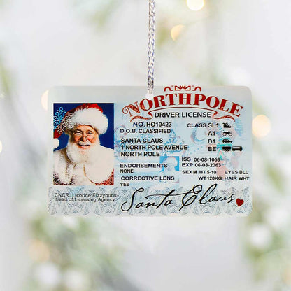 Lost Driving License - Personalized Christmas Father Ornament (Printed On Both Sides)