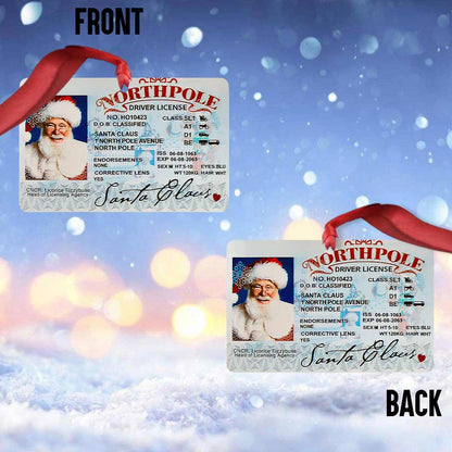 Lost Driving License - Personalized Christmas Father Ornament (Printed On Both Sides)