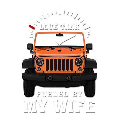 Love Tank - Personalized Couple Car Decal Full