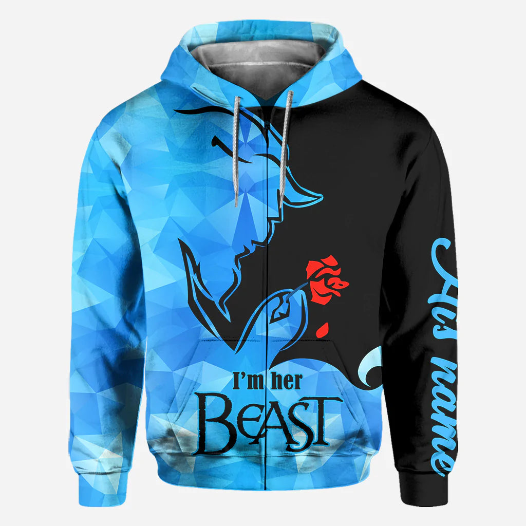 His Beauty Her Beast - Personalized Couple Hoodies