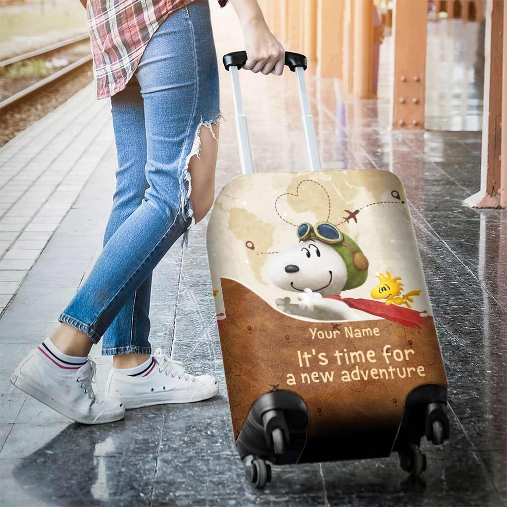 It's Time For A New Adventure - Personalized Luggage Cover