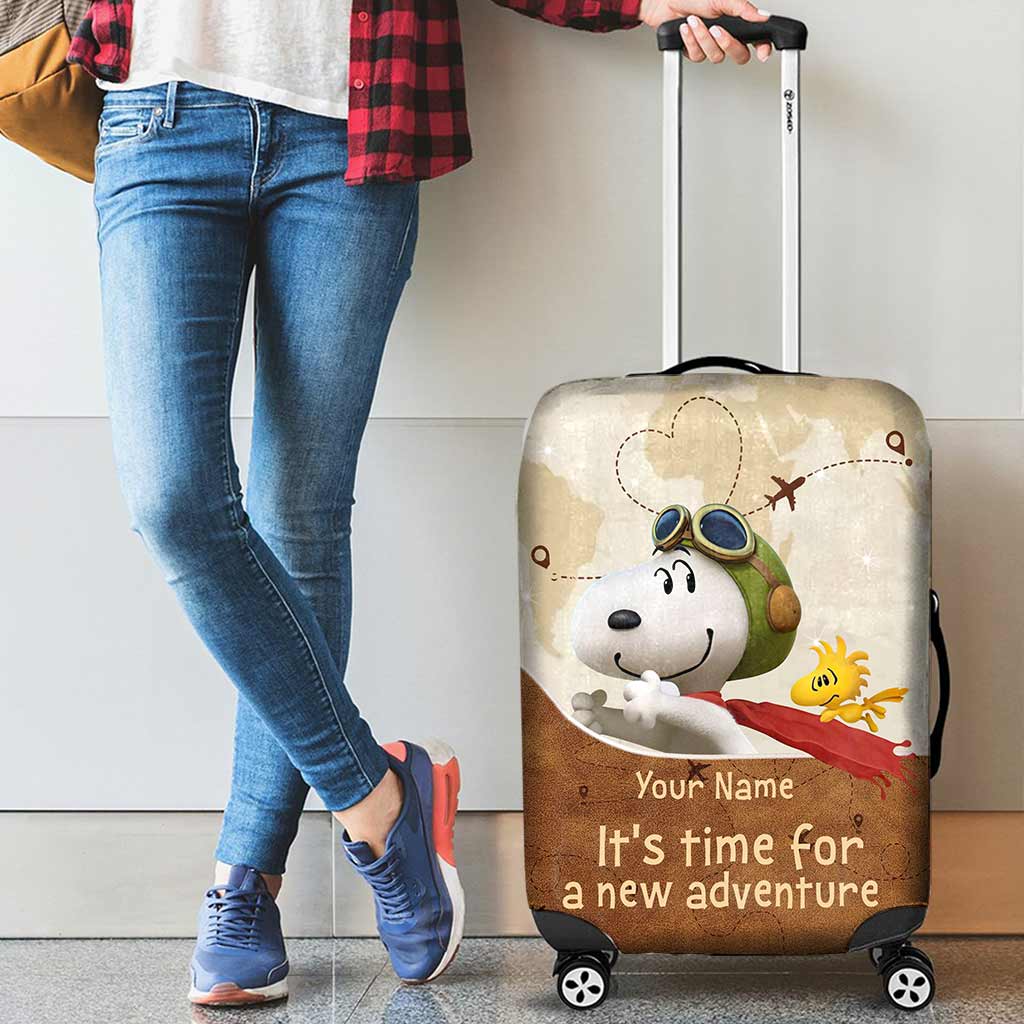 It's Time For A New Adventure - Personalized Luggage Cover