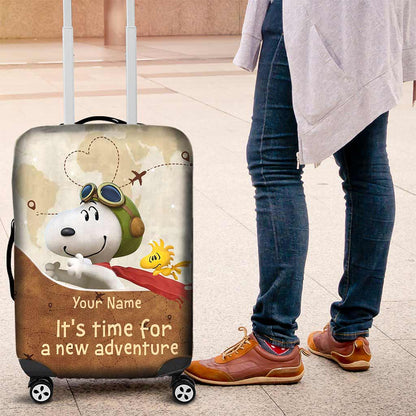 It's Time For A New Adventure - Personalized Luggage Cover