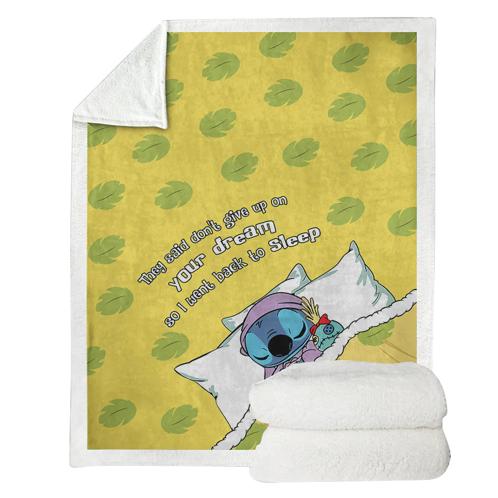 Don't Give Up On Your Dream - Personalized Ohana Blanket