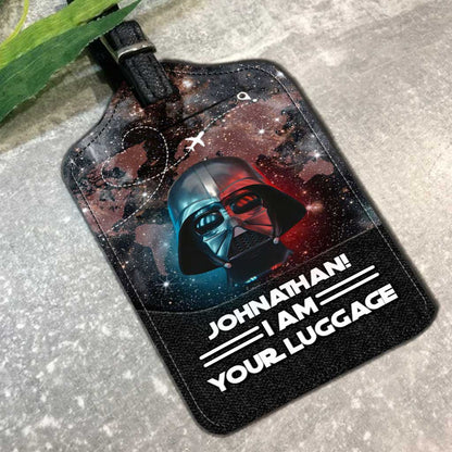 I Am Your Luggage - Personalized The Force Leather Luggage Tag