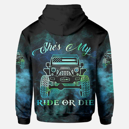 Ride Or Die - Personalized Couple Car All Over T-shirt and Hoodie