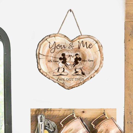 You And Me We Got This - Personalized Couple Mouse Wood Sign