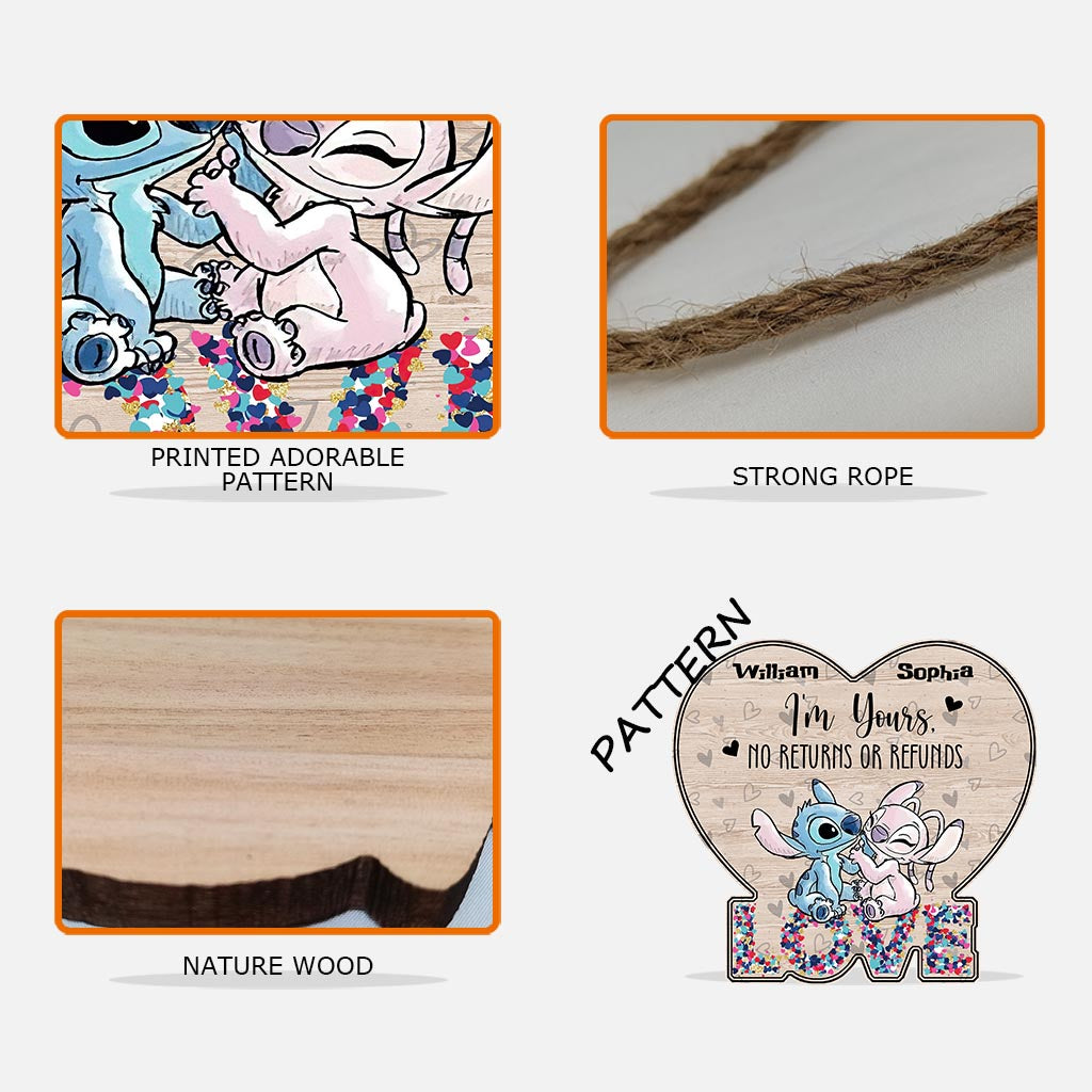 I'm Yours No Returns Or Refunds - Personalized Couple Ohana Wood Sign