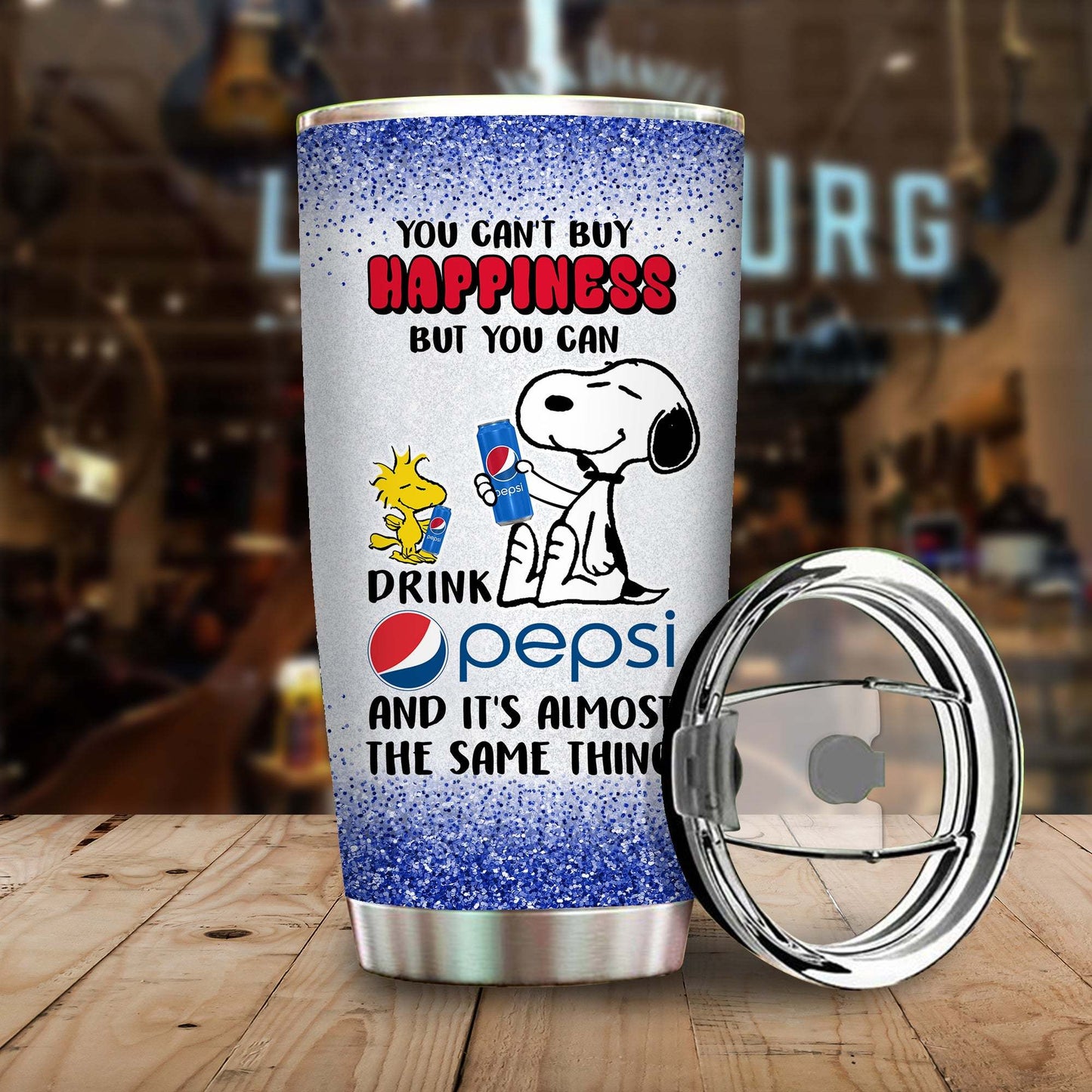 Happiness - Blue Soft Drink Tumbler 0323