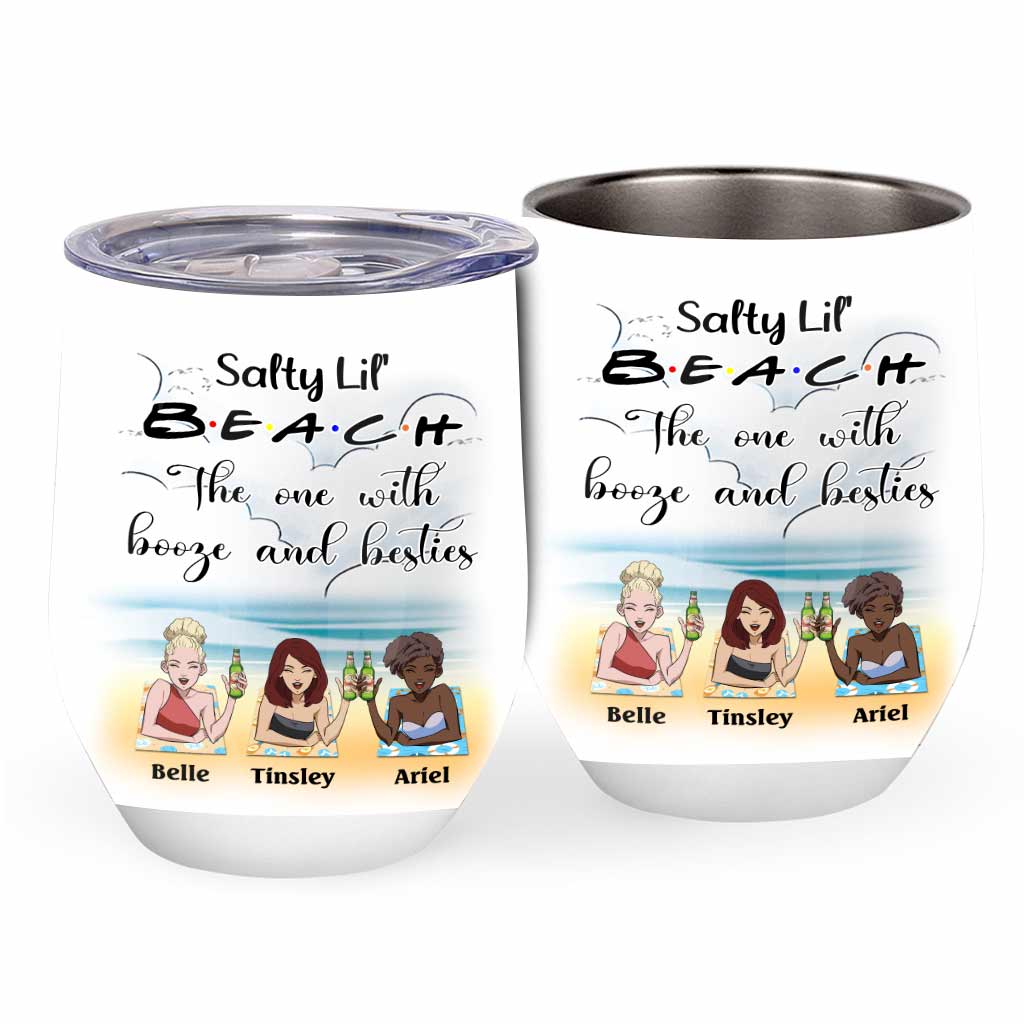 Salty Lil' Besties - Personalized Wine Tumbler