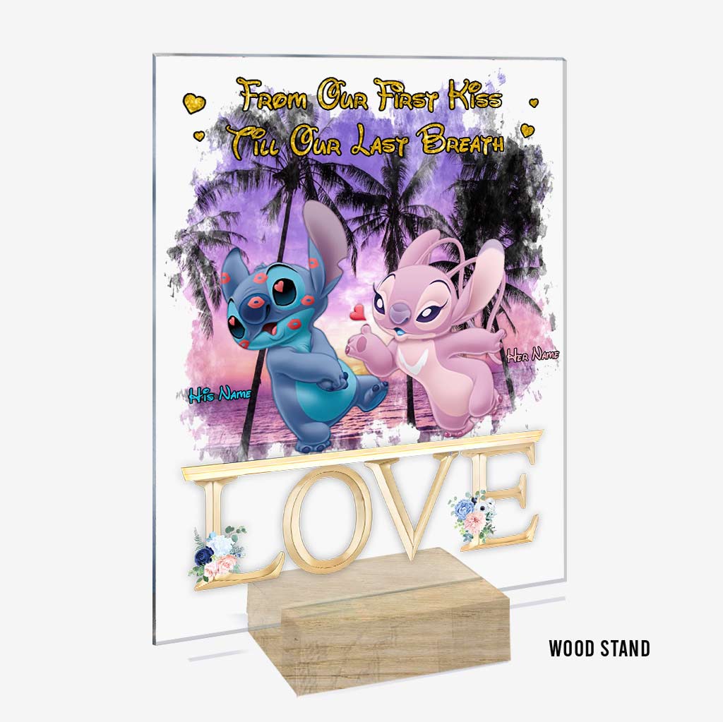 From Our First Kiss Till Our Last Breath - Personalized Ohana Transparent Acrylic Plaque