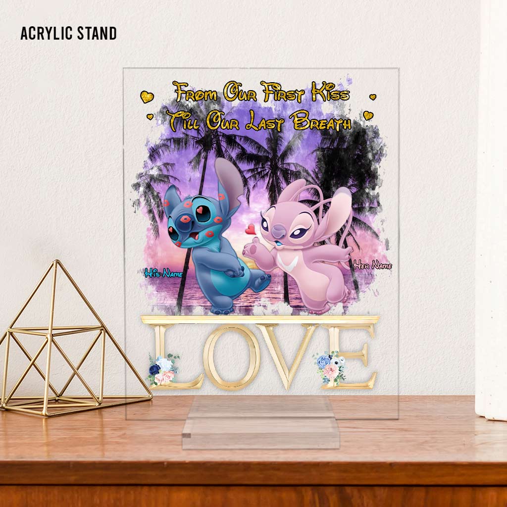 From Our First Kiss Till Our Last Breath - Personalized Ohana Transparent Acrylic Plaque