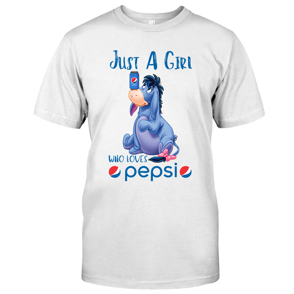 Just A Girl Who Loves - Blue Soft Drink T-shirt and Hoodie