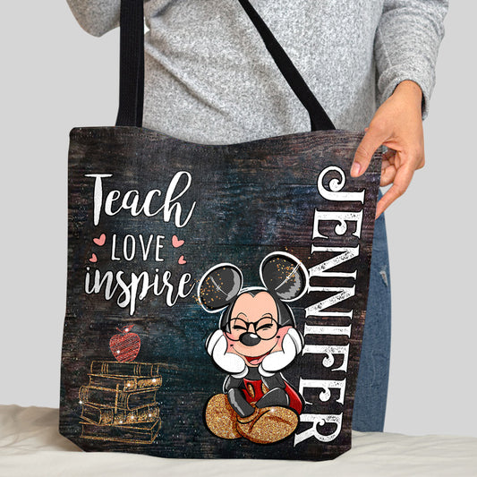 Teach Love Inspire - Personalized Teacher Tote Bag