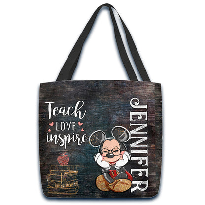 Teach Love Inspire - Personalized Teacher Tote Bag