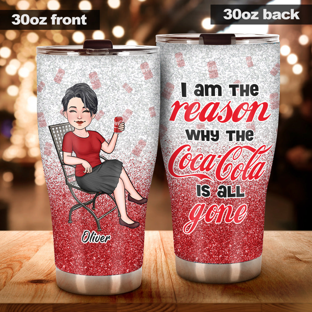 I Am The Reason - Personalized Blue Soft Drink Tumbler