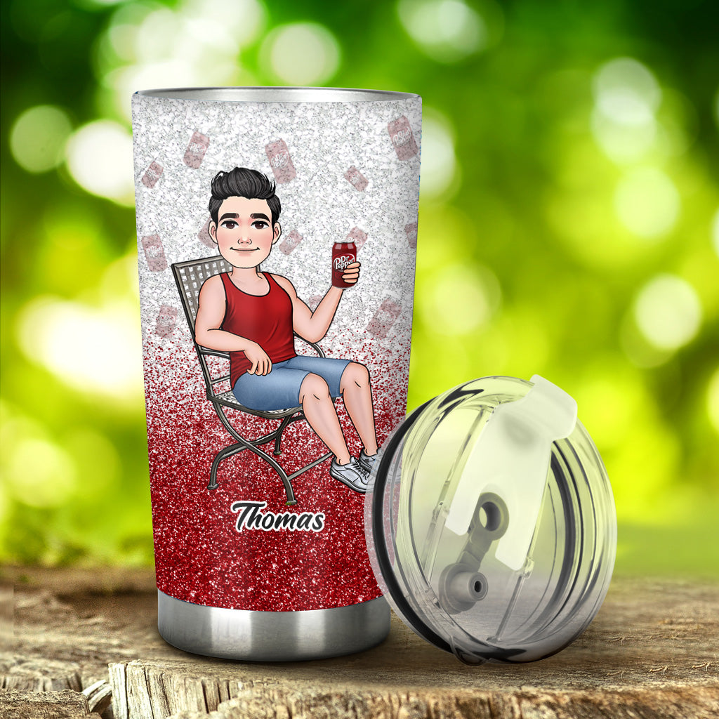 I Am The Reason - Personalized Blue Soft Drink Tumbler