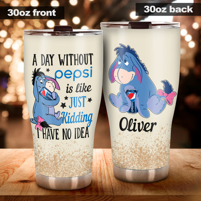 Just Kidding - Personalized Blue Soft Drink Tumbler