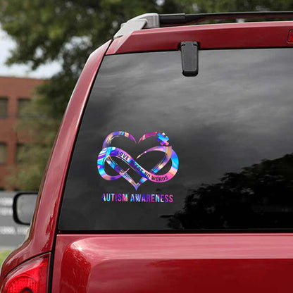 Love Needs No Words  - Autism Awareness Decal Full