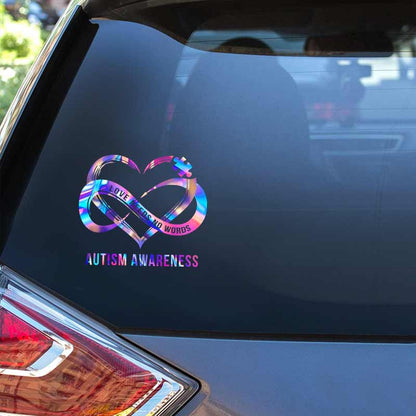 Love Needs No Words  - Autism Awareness Decal Full