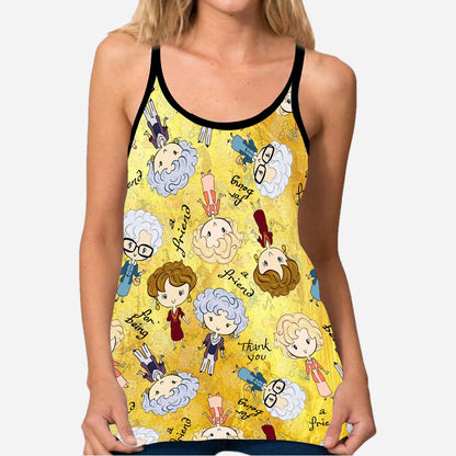 Golden Friends - Cross Tank Top