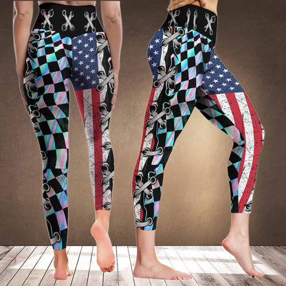 Love Racing Colorful Flag - Leggings