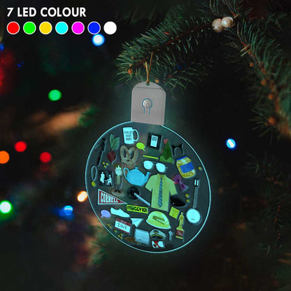 World's Best Ornament - Christmas Round Led Acrylic Ornament