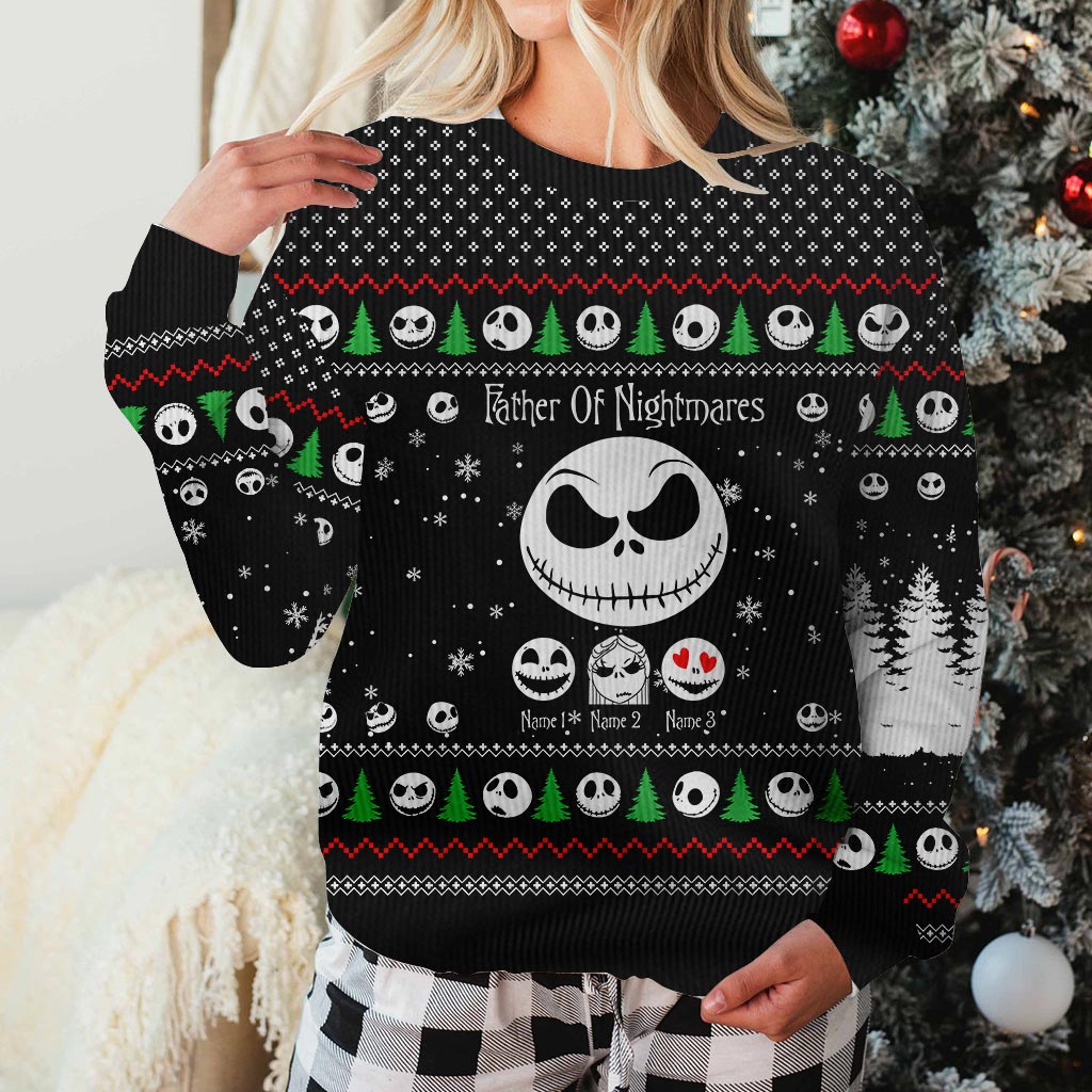 Father Of Nightmares - Personalized Christmas Father Sweater