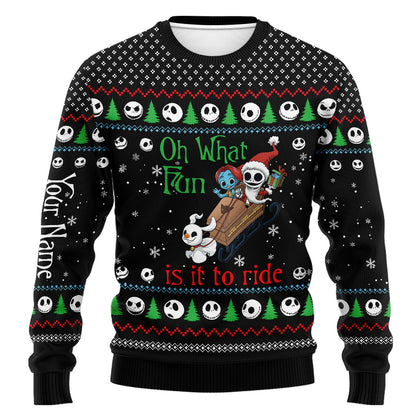 Oh What Fun - Personalized Christmas Nightmare Sweater