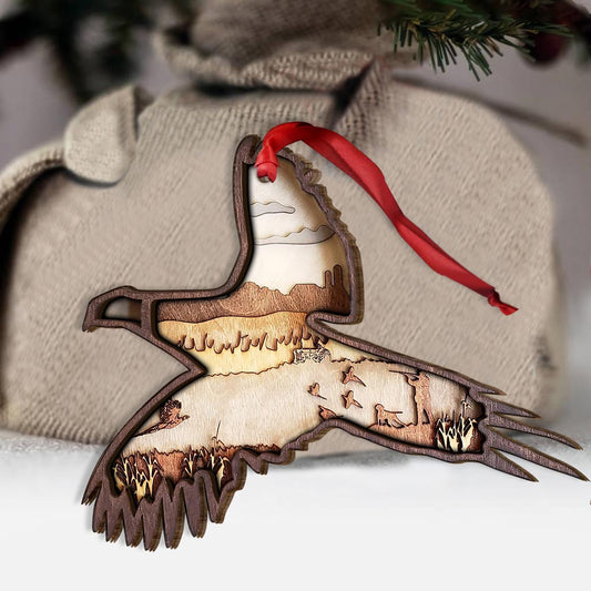 Pheasant Hunting - Christmas Layered Wood Ornament