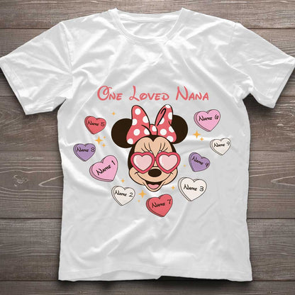 One Loved Grandma - Personalized Valentine Grandma T-shirt and Hoodie