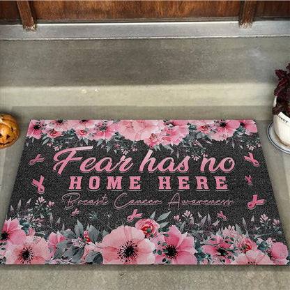 Fear Has No Home Here - Breast Cancer Awareness Doormat