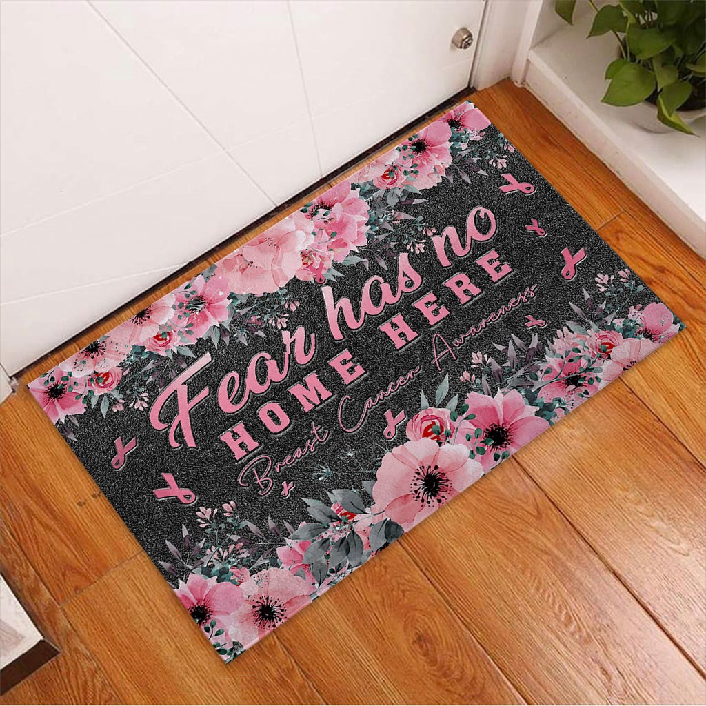 Fear Has No Home Here - Breast Cancer Awareness Doormat